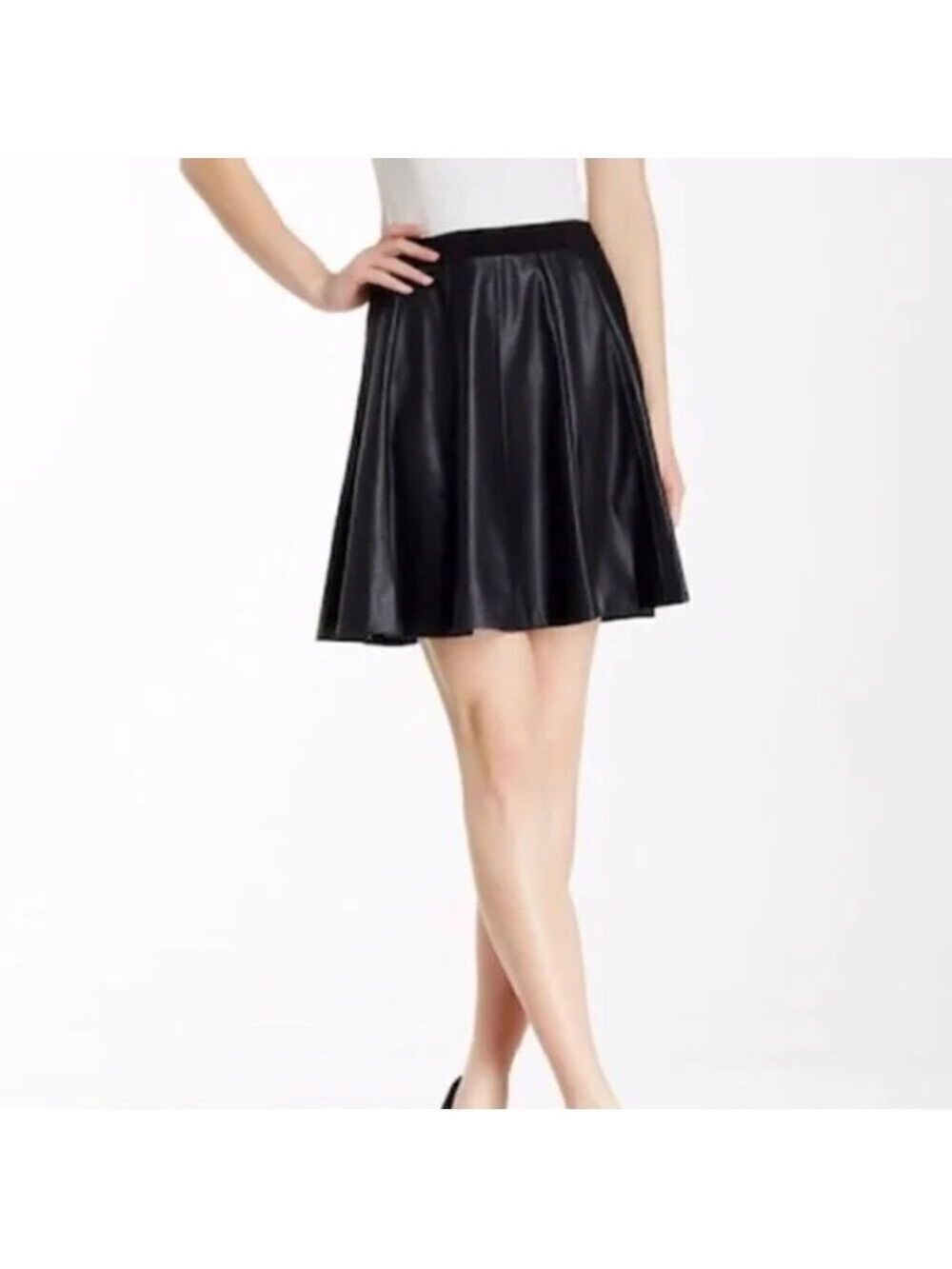Rebecca Taylor Lambs Leather Eyelet Mini Skirt‎
